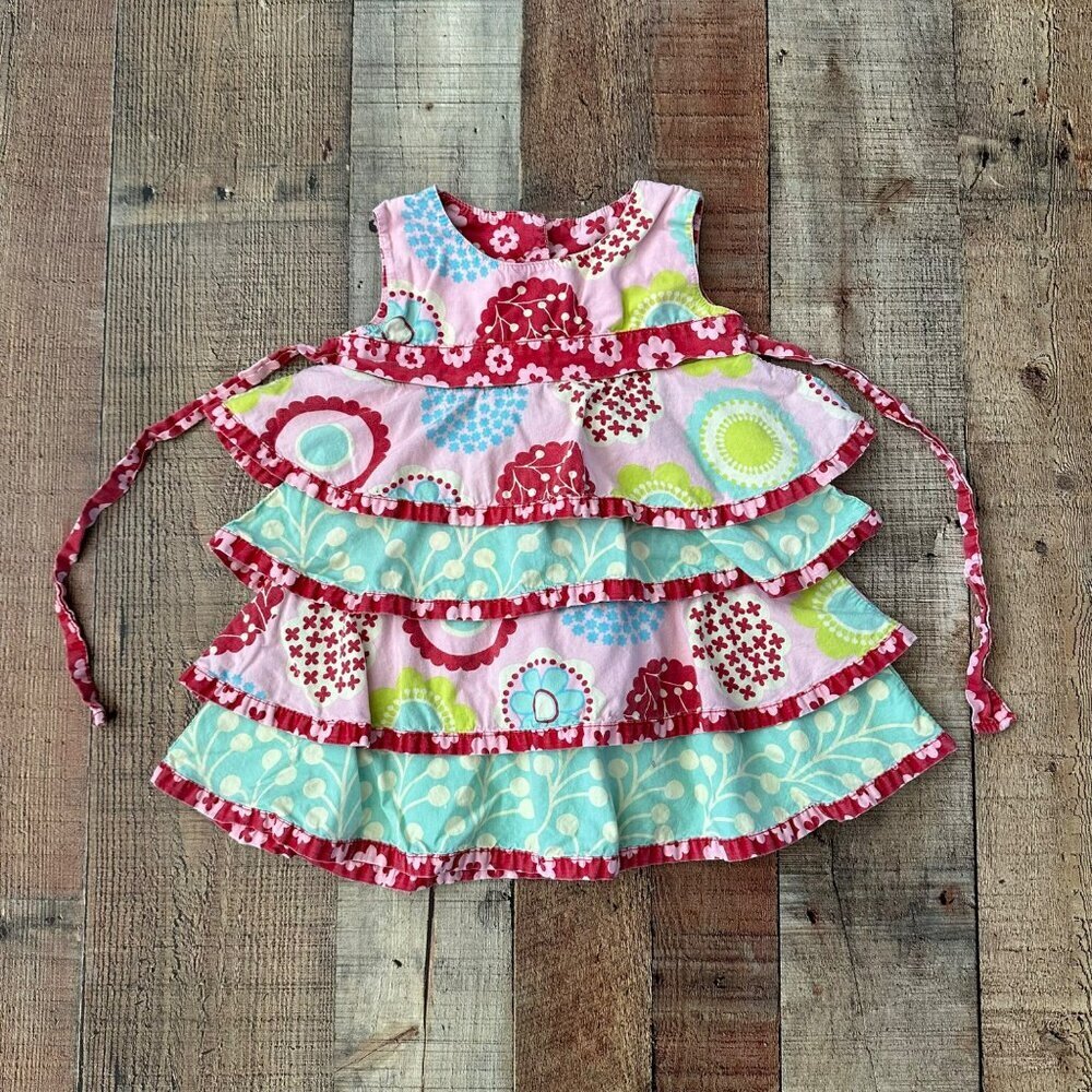 Jelly The Pug Toddler Girl's Panna Cotta Twirl Dress 18 Months Floral Ruffles - Picture 1 of 8